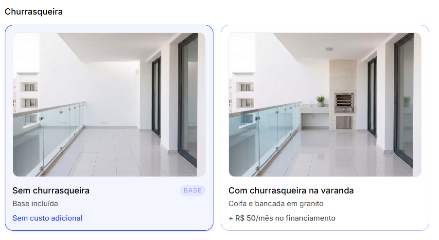Opções de churrasqueira na varanda